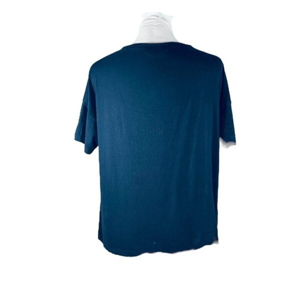 Mango Basics tee shirt scoop neck navy blue FYI  Follow Your Intuition size XS - Picture 3 of 8